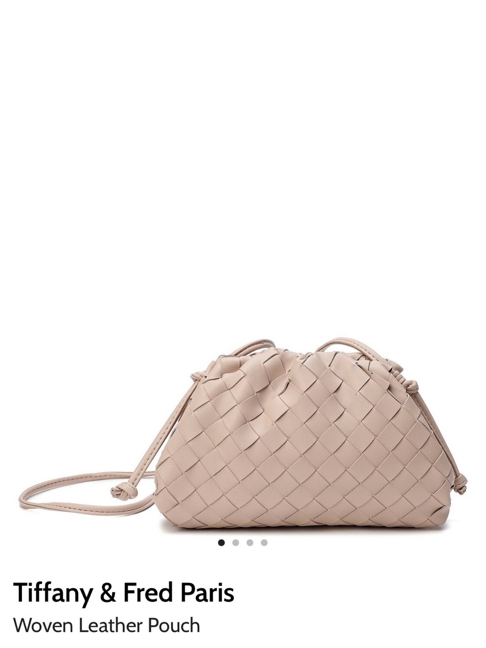 Brand new! Tiffany & Fred Blush Woven Leather Crossbody Pouch